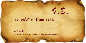 István Dominik névjegykártya