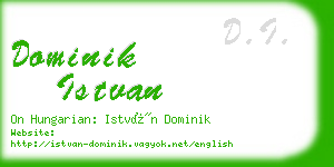 dominik istvan business card